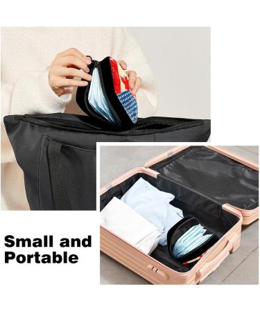 GIAPB Sanitary Napkin Storage Bag - Period Pad Holder & Makeup Pouch - American & Canada Flag Color - Buy Online on GoSupps.com