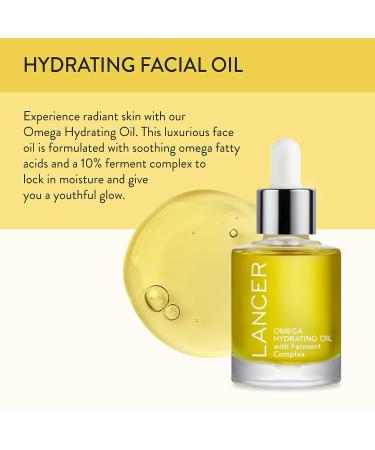 Lancer Skincare Omega Hydrating Oil with Ferment Complex - Daily Facial Serum with Turmeric - 1oz - Buy Online on GoSupps.com