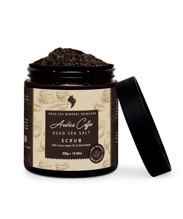 Natural and Organic Coffee Scrub with Dead Sea Salt Coconut Oil and Shea Butter - Face scrub & body scrub. Deep Exfoliating. Best for Cellulite Stretch Marks Acne Treatment Varicose Veins - Buy Online on GoSupps.com