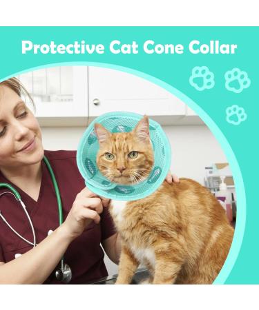 Green Cat Cone Collar Soft Adjustable Cat Recovery Collar Protective Soft Cat Cone After Surgery and Injuries Prevent from Biting and Licking for Puppies Small Dogs and Cats (S) - Buy Online on GoSupps.com