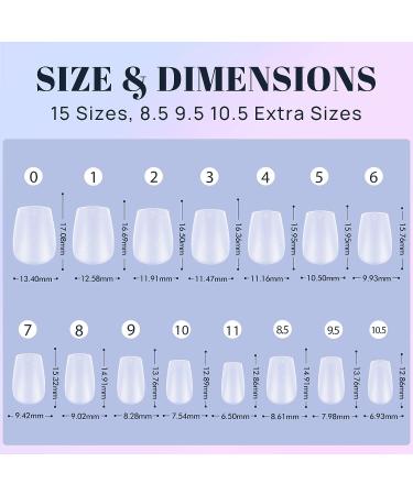 Ejiubas Coffin Nails Tips - 300Pcs Pre-buff Finish Extra Short Fake Nails for Nail Extensions - Full Cover False Nails with Box - Ultra Fit Matte Gel Nails - Buy Online on GoSupps.com