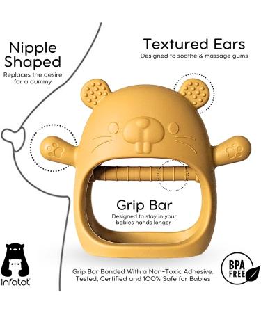 Infatot Silicone Chipmunk Teething Mitten for Babies - CM Mango | Baby Teether Glove to Prevent Finger Sucking - Buy Online on GoSupps.com