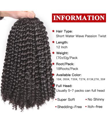 XTrend 7 Packs Passion Twist Hair - 12 Crochet Bohemian Curl Synthetic Braids - 18 Strands/Package 2# - International Shipping Available - Buy Online on GoSupps.com
