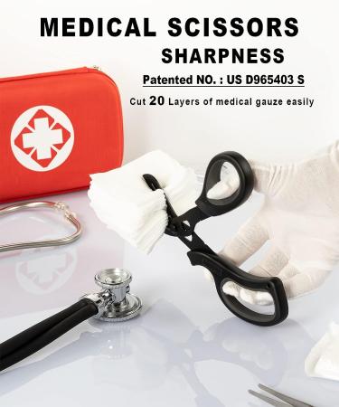 MEUUT 2 Pack 8-Inch Medical Trauma Shears- Patented Surgical Grade Stainless Steel EMT Scissors for Doctors, Nurses, EMT Workers - Black (2 Pack) - Buy Online on GoSupps.com