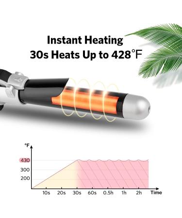 Automatic Hair Curler 1.1inch/28mm Curl Black - Instant Heat Hair Styling Wand - Buy Online on GoSupps.com