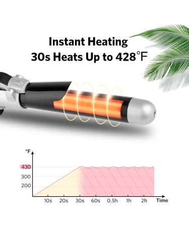 Curling Wand Automatic Curling Iron Automatic Hair Curler Rotating Curling Iron Hair Waver Hair Styling Irons 30s Instant Heat Wand 110-240v 1.1inch/28mm Curl Black - Buy Online on GoSupps.com