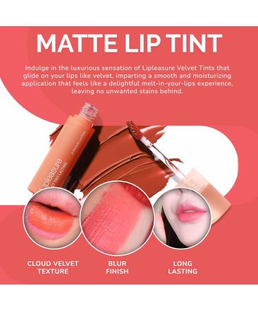 MAKEHEAL Lipleasure Velvet Lip Tint | Long-Lasting Matte Finish | Hydrated Smooth Lips | Vibrant Peach Shade - Buy Online on GoSupps.com