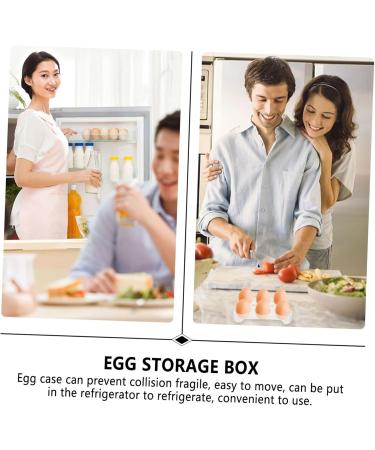 jojofuny 2pcs Egg Storage Box Deviled Egg Containers with Lid 8 Egg Tray 6 Egg Tray Lids Egg Cup Pp Tableware Assorted Colorx2pcs 14.8x9.7x2cmx2pcs - Buy Online on GoSupps.com