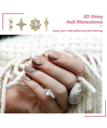 48 Pieces 3D Shiny Nail Rhinestones: Luxury Diamonds & Charms for Women's DIY Nail Design - 24 Styles - Buy Online on GoSupps.com