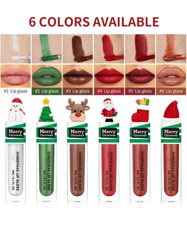 Christmas Lipstick Set Christmas Lip Makeup Kit Christmas Lip Gloss Set Lip Stain Set For Women Christmas Moisturizing Lip Gloss - Buy Online on GoSupps.com