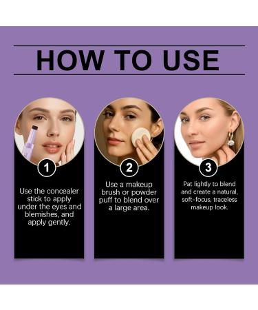 Stick Correcteur de Contour Deep Shade - Aspect 3D Naturel Couvre Les Cernes Teint Uniforme Application Facile Finition Sans Couture(2PCS) - Buy Online on GoSupps.com