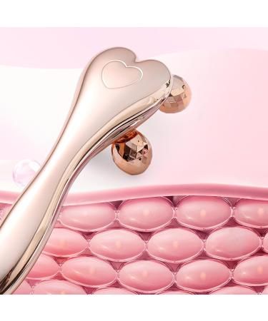 Grebest Y-Shape Face Roller Tool - 3D Massager with Ergonomic Handle 360 Rotatable Balls for Wrinkle Reduction & Skin Tightening - Golden - Buy Online on GoSupps.com