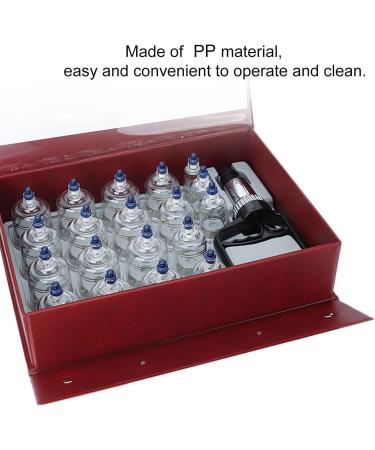 FaceUUUUR Cupping Set with Pump - 19-Piece Chinese Acupuncture Therapy Kit for Home Hijama Muscle & Joint Relief - Buy Online on GoSupps.com