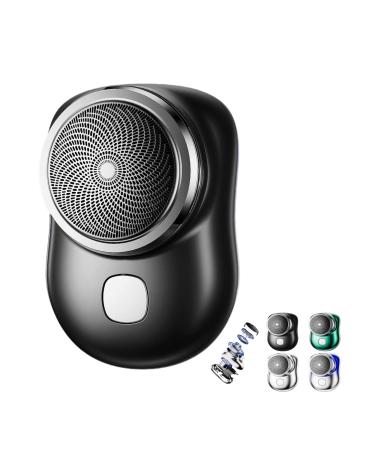 Alkyne Mini-Shave Portable Electric Shaver Mini-Shave Portable Electric Shaver Pocket Wet & Dry Men's Shaver USB Rechargeable Shaver Suitable for Home Travel Father's Day Gifts(Black)