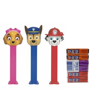 PEZ Paw Patrol Candy Dispensers and Candy Refill Set | Chase Skye and Marshall | Paw Patrol Party Favors Paw Patrol Gifts