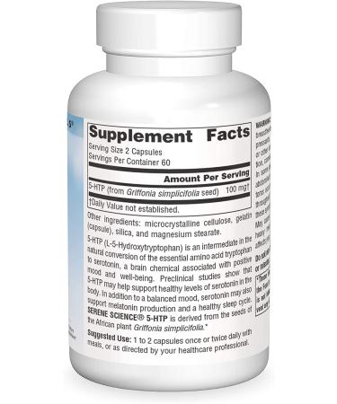 Buy Source Naturals 5-HTP 50mg - 120 Capsules for Mood Support & Well-Being - Buy Online on GoSupps.com