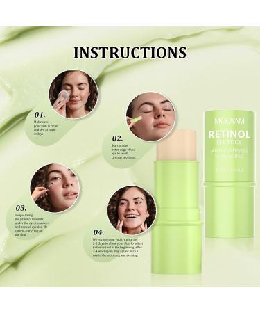 Retinol Eye Cream - Brightening Anti-Aging Eye Stick for Dark Circles & Puffiness | Under Eye Treatment for Men & Women - Buy Online on GoSupps.com