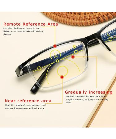Edgun Progressive Multifocal Reading Glasses +2.5 | Comfortable Double-Use Readers for Men & Women - Spring Hinges - International Shipping - Buy Online on GoSupps.com