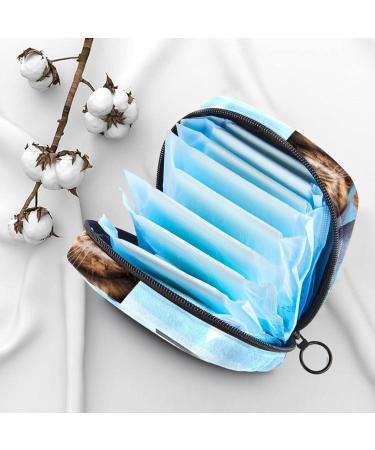 Funny Cat Menstruation Pad Bag with Zipper | Stylish Women's Napkin & Tampon Bag | Perfect Collecting Bag for Girls - Buy Online on GoSupps.com