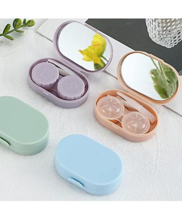 Buy 5-Piece Portable Travel Contact Lens Case Set with Mirror | Reusable Plastic Mini Accessories for Lenses - Buy Online on GoSupps.com