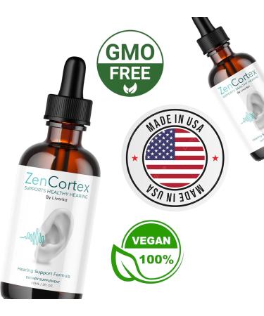 LIVORKA ZenCortex Drops Liquid Supplement for Ear Health Supports Healthy Hearing - 3 Bottles (90 Day Supply) - Pack of 3 - Buy Online on GoSupps.com