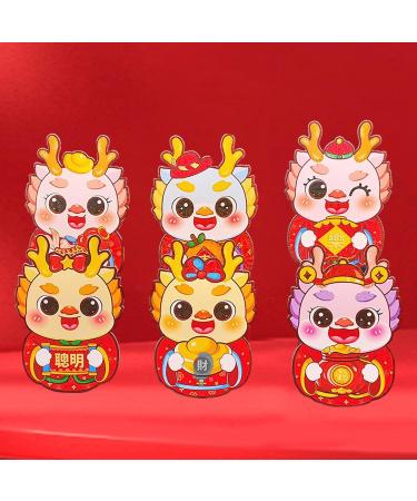 JAYIOLA 6 Red Envelopes for The Chinese Lunar New Year Hong Bao Traditional Gift Red Packets for The Graduation Festival Style B - Buy Online on GoSupps.com