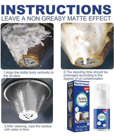 Bubble Cleaner Foam Spray Simple & Powerful Kitchen Degreaser All Purpose Kitchen Bubble Cleaner Limescale Remover Strong Stain Removing Fat & Oil Foam Cleaner for Kitchen Oven Stove Grill(2PCS) 15 g (Pack of 2) - Buy Online on GoSupps.com