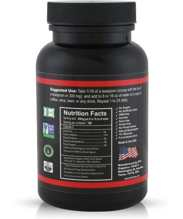 74+ Trace Mineral Powder with Humic & Fulvic Acid (166 Servings)(Flavorless) Plant-Based Vegan Trace Minerals Supplement with Electrolytes & Alkaline pH (Kosher) Black Water by Fulvika Black - Buy Online on GoSupps.com