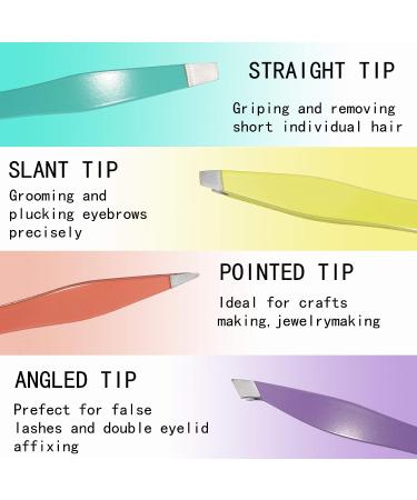 Mini Eyebrow Tweezers Set - Stainless Steel, Precision for Eyebrows & Facial Hair Removal - Portable for Travel & Outdoor Use (White) - Buy Online on GoSupps.com