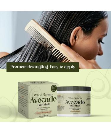Sale! Avocado Hair Mask Deep Conditioning Tretment Avocado Cream Hair Mask With Coconut Oil Shea Butter Aragon Oil Avocado Oil and Other Vitamins - Buy Online on GoSupps.com