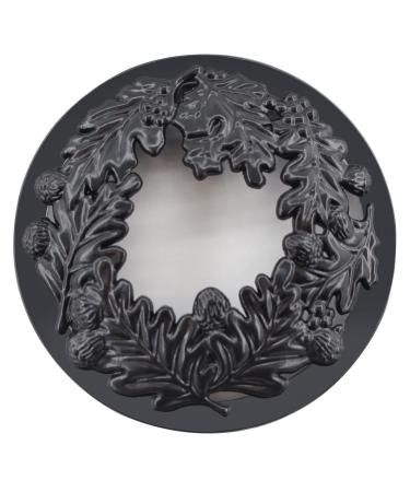 Hion Candle Toppers Scented Candles Cover Leaf Pine Candle Topper Shade Sleeves for Candle Jars Candles Gifts for Women Candle Accessories Jar Candle Lid-Help Jar Candles Melt Evenly Holy Fruit Black