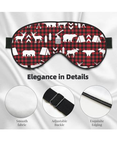 Buy Cow Deer Tree Christmas Print Unisex Sleep Mask | Double-Sided Eye Mask for Sound Sleep & Skin Care - International Shipping - Buy Online on GoSupps.com