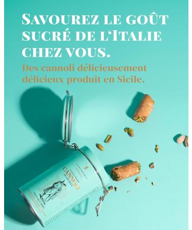 Cannoli-Sicilians | filled with pistachio cream | individually wrapped in a gift box | original Italian-Sicilian biscuits | wonderful with coffee or tea | 200g - Buy Online on GoSupps.com