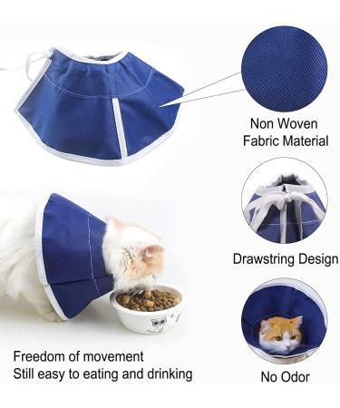 Yanzisno1 Cat Cone Collar - Adjustable Medium Elizabethan E-Collar for Cats and Kittens - Soft Nonwoven Fabric - Stop Licking and Head Scratching Post Surgery - Prevent Infections - Buy Online on GoSupps.com
