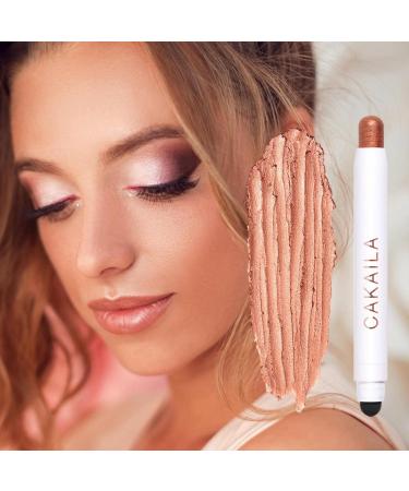 Eyeshadow Stick Shine Matte Pearl Eye Highlighter Brightener Stick Double-end - Highlight Stick Matte Automatic Rotating Lasting for Ladies Girls All Seasons - Buy Online on GoSupps.com