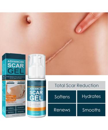 Scar Cream for Skin Repair - Greasy-Free Gel for Stretch Marks & Wrinkles - 50ml (2pcs) - Buy Online on GoSupps.com
