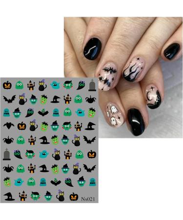3D Halloween Nail Stickers 6 Sheets 5D Self-Adhesive Embossed Nail Decal Flower Pumpkin Ghosts Nail Art Decoration Design Supplies - Buy Online on GoSupps.com