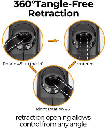 Euroca Retractable Dog Leash for Small Medium and Large Dogs Up to 110LBS- 16' Heavy Duty Reflective Nylon Tape Tangle-Free Quick-Lock Braking System Anti-Slip Handle (Medium White) Medium White - Buy Online on GoSupps.com