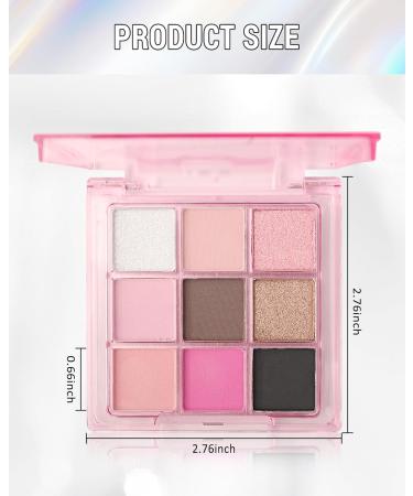Lestpola Eyeshadow Palette 9 Colors Versatile Fine Powder Glitter Matte Eyeshadow Palette Natural Finish Long Lasting Water Resistant Highly Pigmented Eye Makeup Palette for Women 04 - Buy Online on GoSupps.com