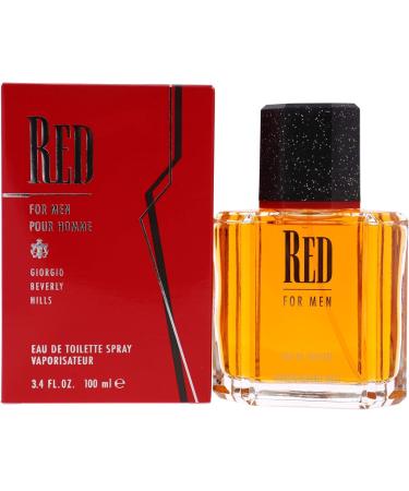Red By GIORGIO BEVERLY HILLS FOR MEN 3.4 oz Eau De Toilette Spray