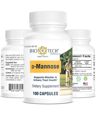 Bio-Tech Pharmacal D-Mannose Supports Bladder and Urinary Tract Health (100 Count)