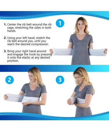 NYOrtho Elastic Rib Support Belt - Female Torso Compression Binder for Natural Healing - 30-45 Inch - Pack of 1 - Buy Online on GoSupps.com