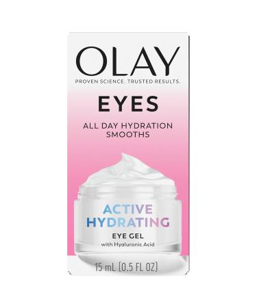 Olay Active Hydrating Eye Gel Fragrance-Free Anti-Aging Eye Cream with Hyaluronic Acid and Niacinamide 0.5 oz - Buy Online on GoSupps.com