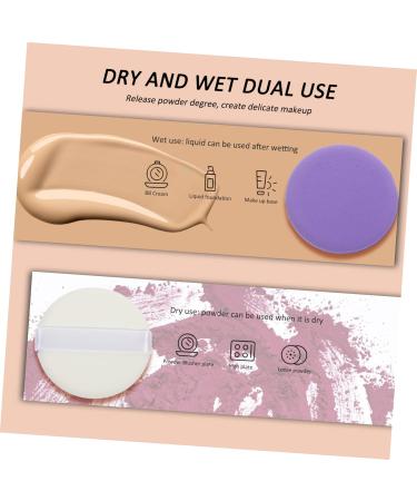 Angoily Absorbent Sponges 5 Sets Puff Cosmetic Makeup Sponge Beauty Puffs Esponjas Para Maquillaje Puffs for Cushion Foundation Hydrophilic Non-latex Miss Round Purple Makeup Foundation - Buy Online on GoSupps.com