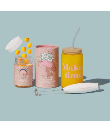 MAKE TIME Brain & Beauty Gummies Cognitive Support with Cognizin Citicoline & Biotin for Focus Clarity & Radiant Hair Skin & Nails Sugar-Free Delicious Blueberry Flavor (60 Gummies) - Buy Online on GoSupps.com