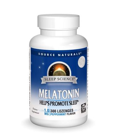 Source Naturals Melatonin Peppermint 1 mg 300 Lozenge