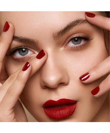 Gel Nail Strips Gel Nail Stickers 20 Stickers Gel Nail Wraps Soft Self Upgrade Full-Cured Gel Nail Strips Adhesive Gel Nail Stickers Salon Lasting for 15 Days Gel Nail Strips No Need UV/LED Lamp (Red) - Buy Online on GoSupps.com