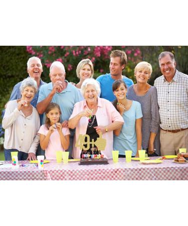 AHAORAY 49+1 Cake Topper - Gold Glitter 50th Birthday Party Cake Decoration Supplies Perfect for Fifty Birthday Party 50th Anniversary or 50 Fabulous - Buy Online on GoSupps.com