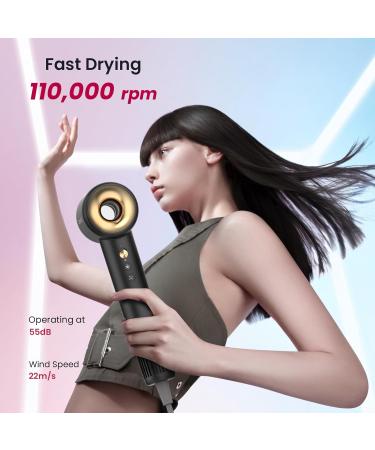 SuperFlow1 Fast Drying Hair Dryer - 500M Negative Ion Lightweight Low Noise with Diffuser & ShineRing - Buy Internationally - Buy Online on GoSupps.com