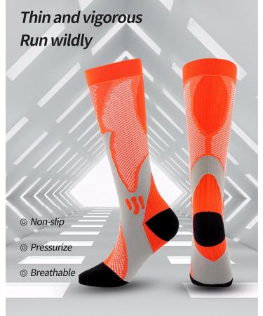 Buy WSC Compression Socks (3 Pairs) - 10-20 mmHg Support Stockings for Men & Women Ideal for Edema & Sports L/XL Size - Buy Online on GoSupps.com